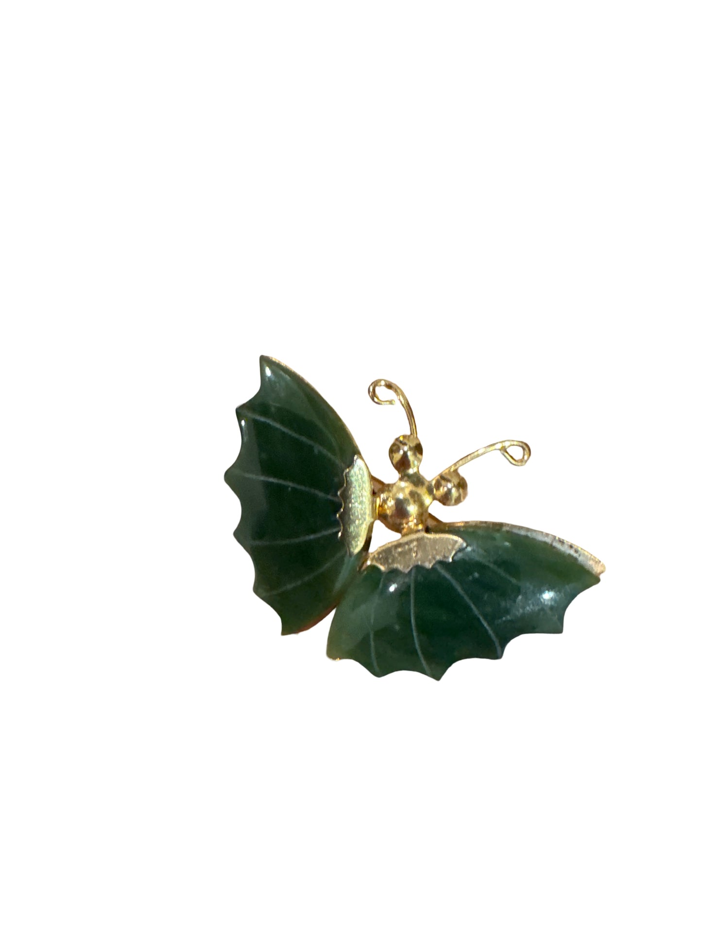 #024  Green Butterfly Brooch