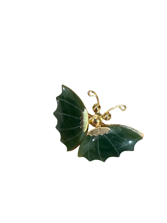 #024  Green Butterfly Brooch