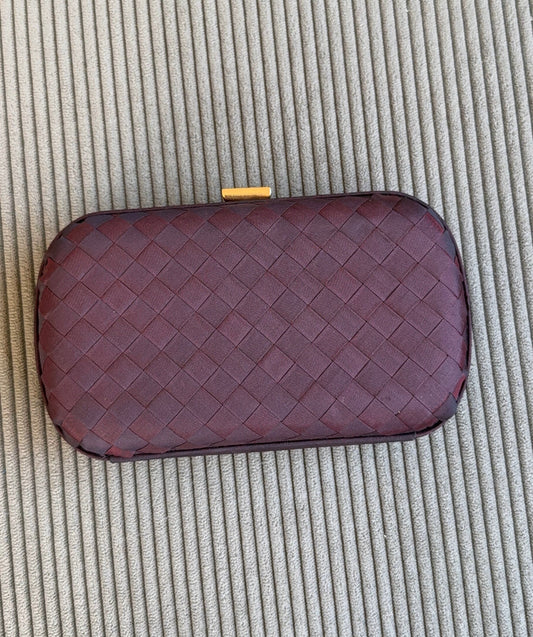 Bottega Veneta Burgundy Clutch
