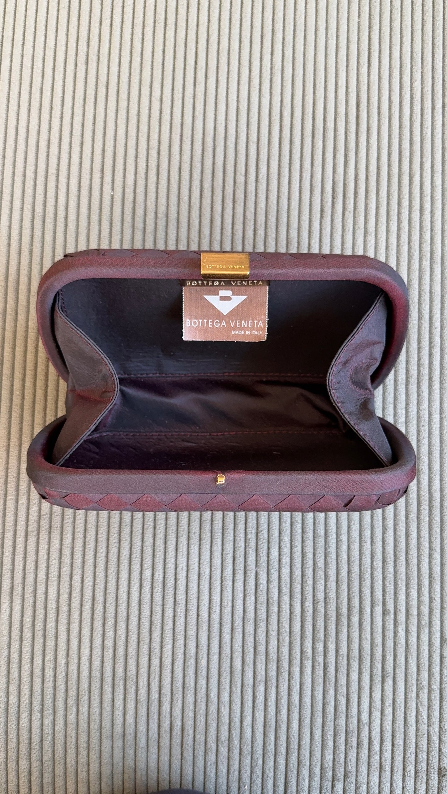 Bottega Veneta Burgundy Clutch
