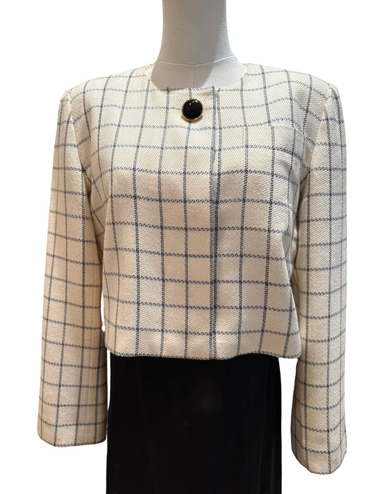 Christian Dior White Checkered Jacket