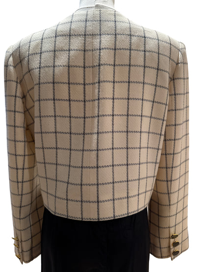 Christian Dior White Checkered Jacket