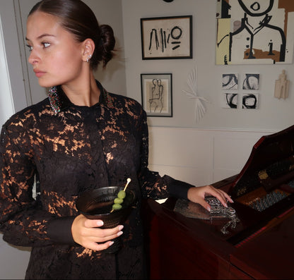 Valentino Lace Button Down