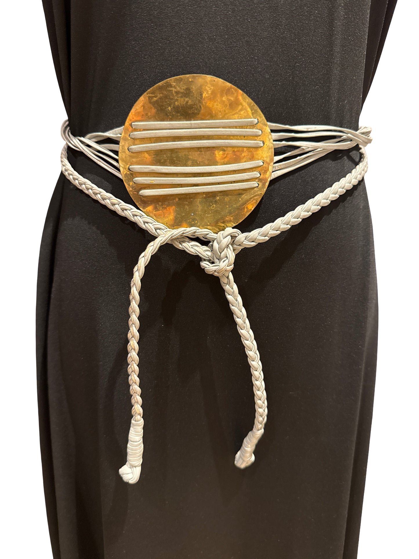 Grey Rope Brass Belt