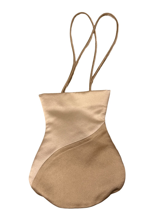 Satin Cream Two Tone Bag