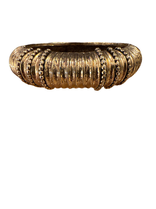 Gold Tone Textured Hinge Bracelet
