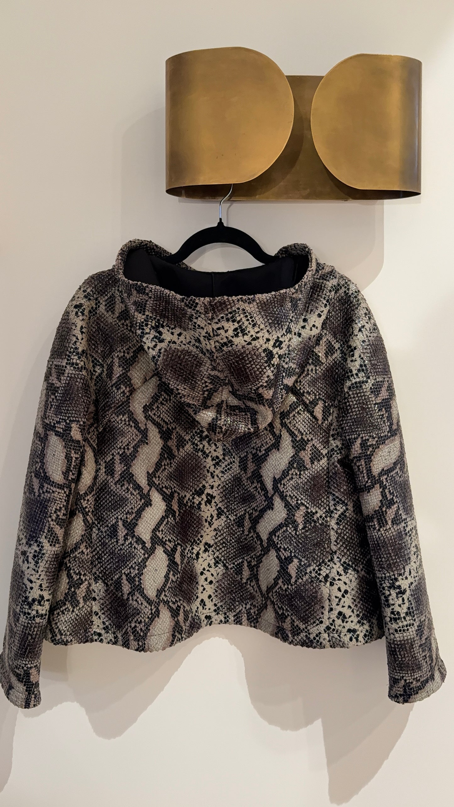 Giorgio Armani Reptile Print Hooded Jacket