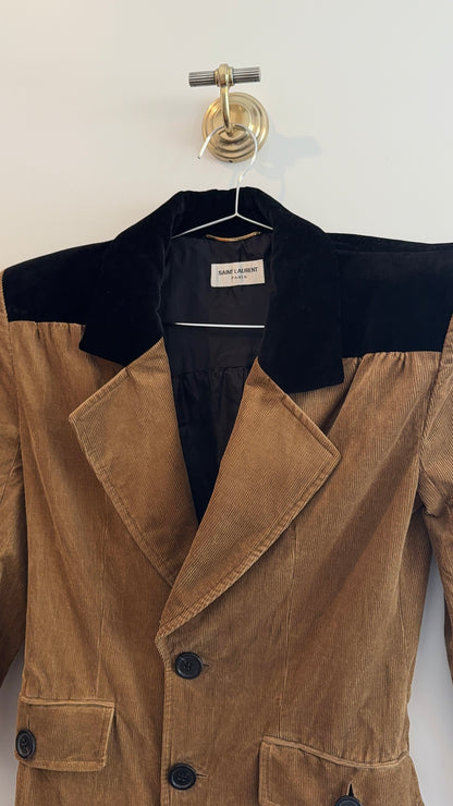 Saint Laurent Corduroy Tuxedo Jumpsuit