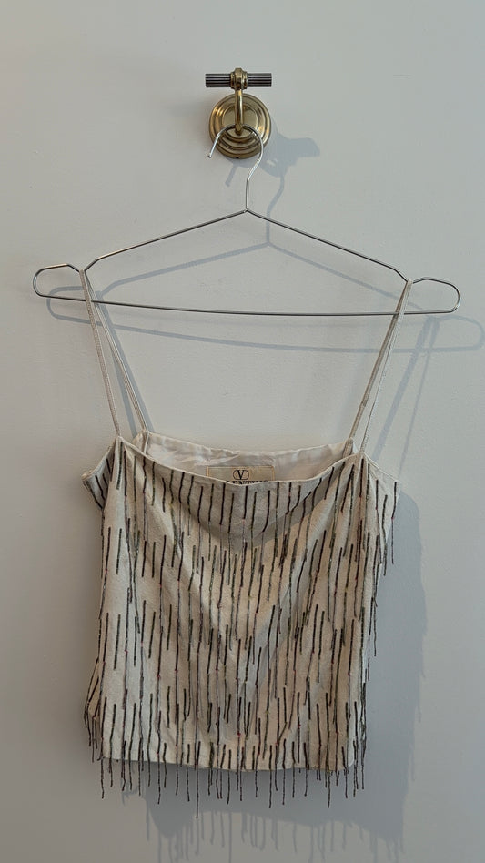 Valentino Suede Bueded Top