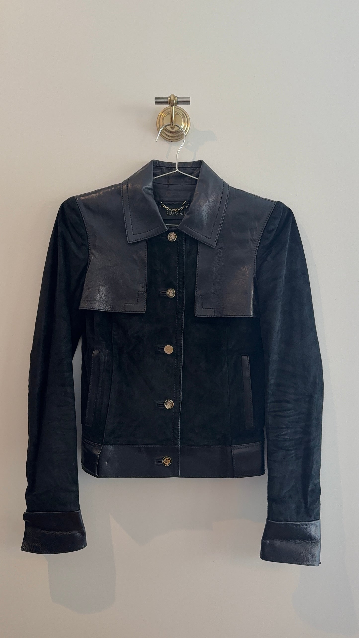 Gucci Suede and Leather Bomber Jacket