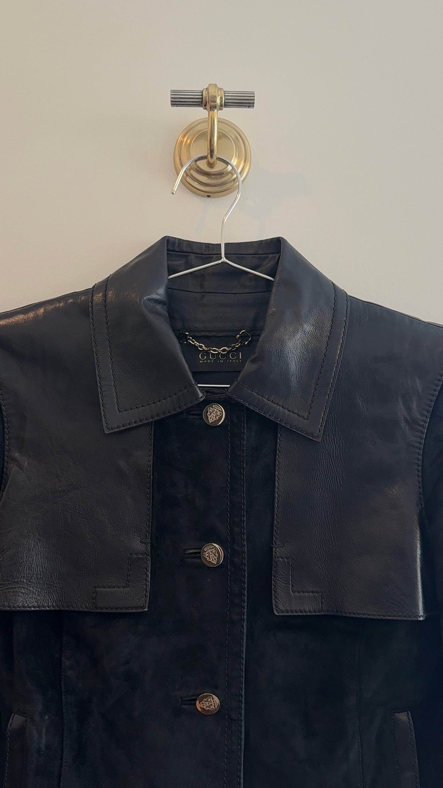 Gucci Suede and Leather Bomber Jacket