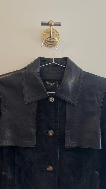 Gucci Suede and Leather Bomber Jacket