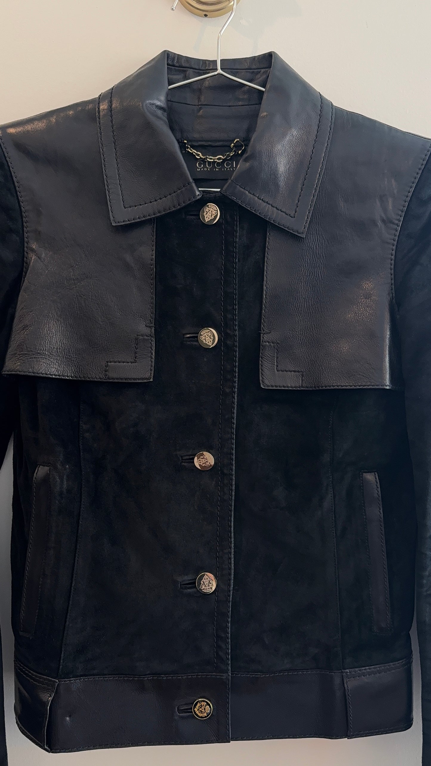 Gucci Suede and Leather Bomber Jacket
