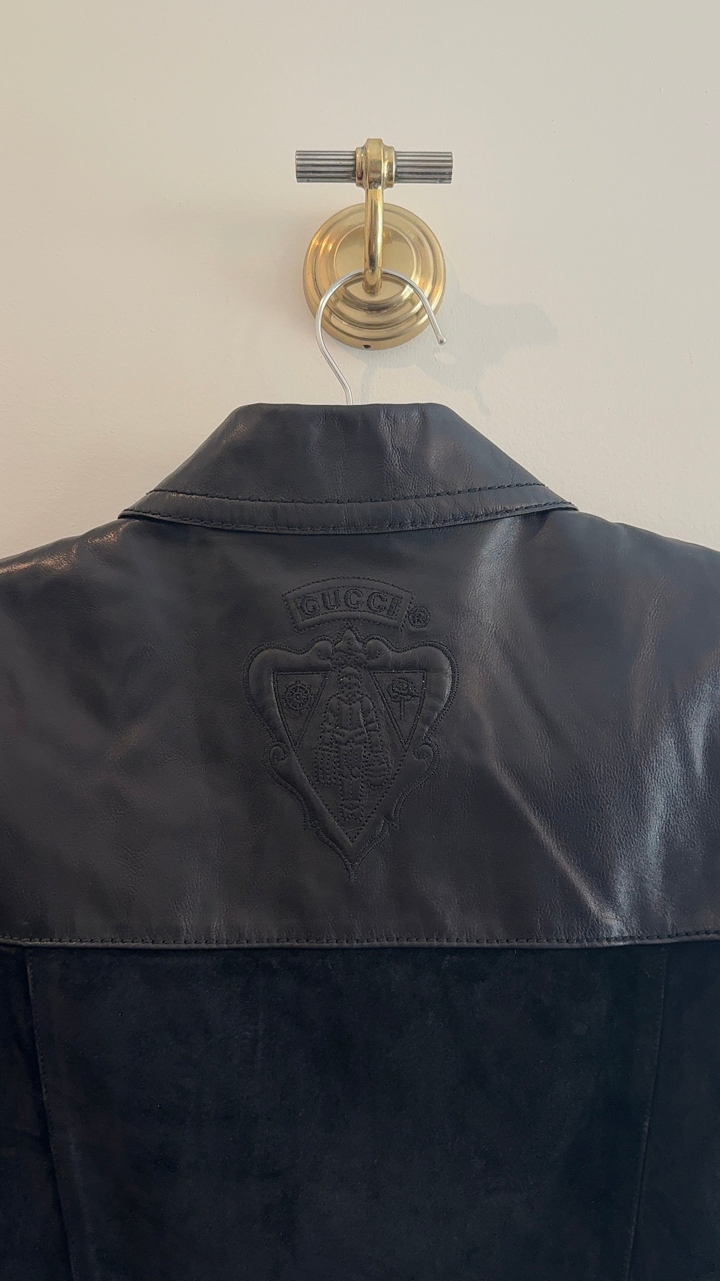 Gucci Suede and Leather Bomber Jacket