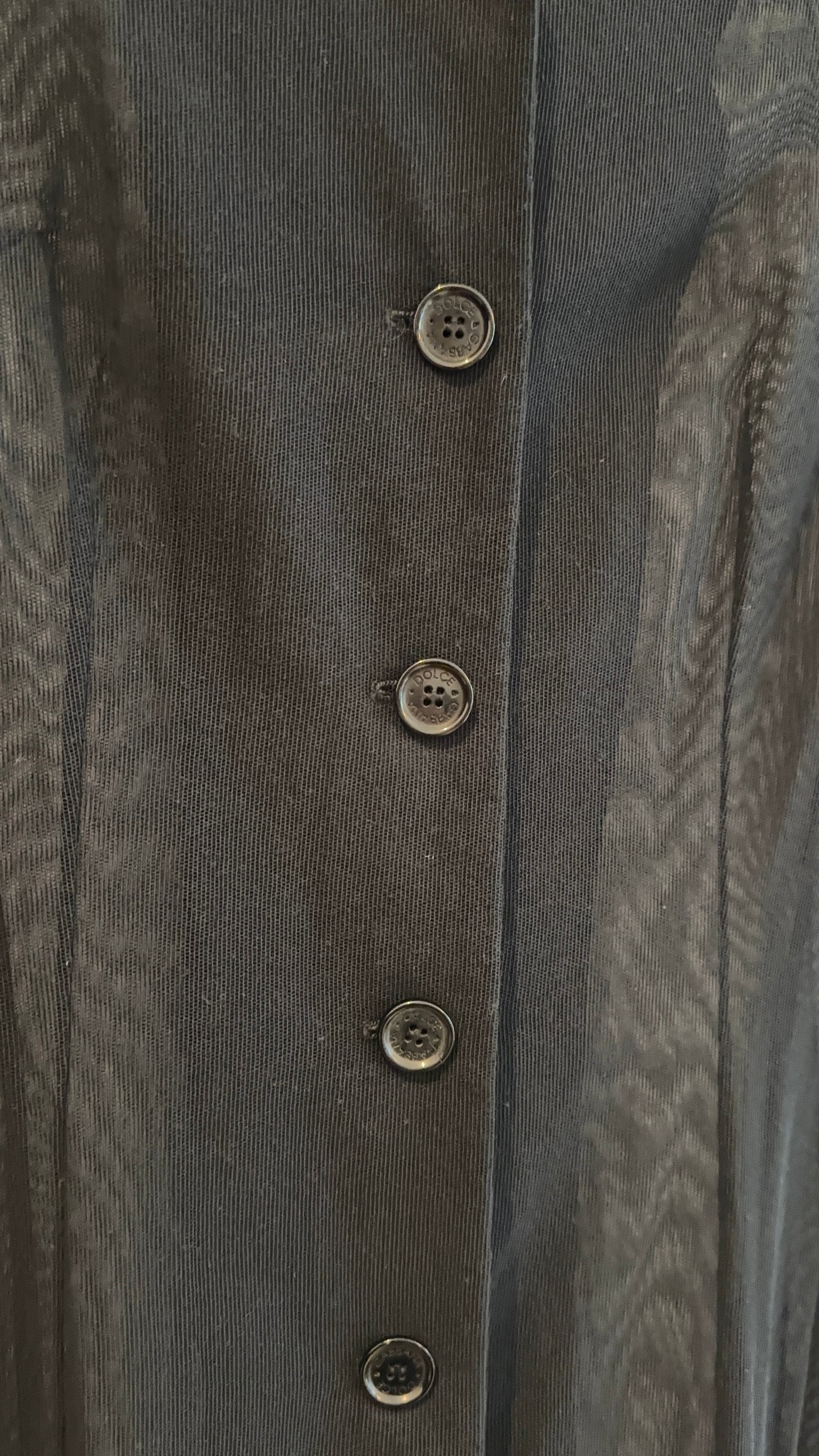 Dolce & Gabbana Sheer Button Up Coat Dress