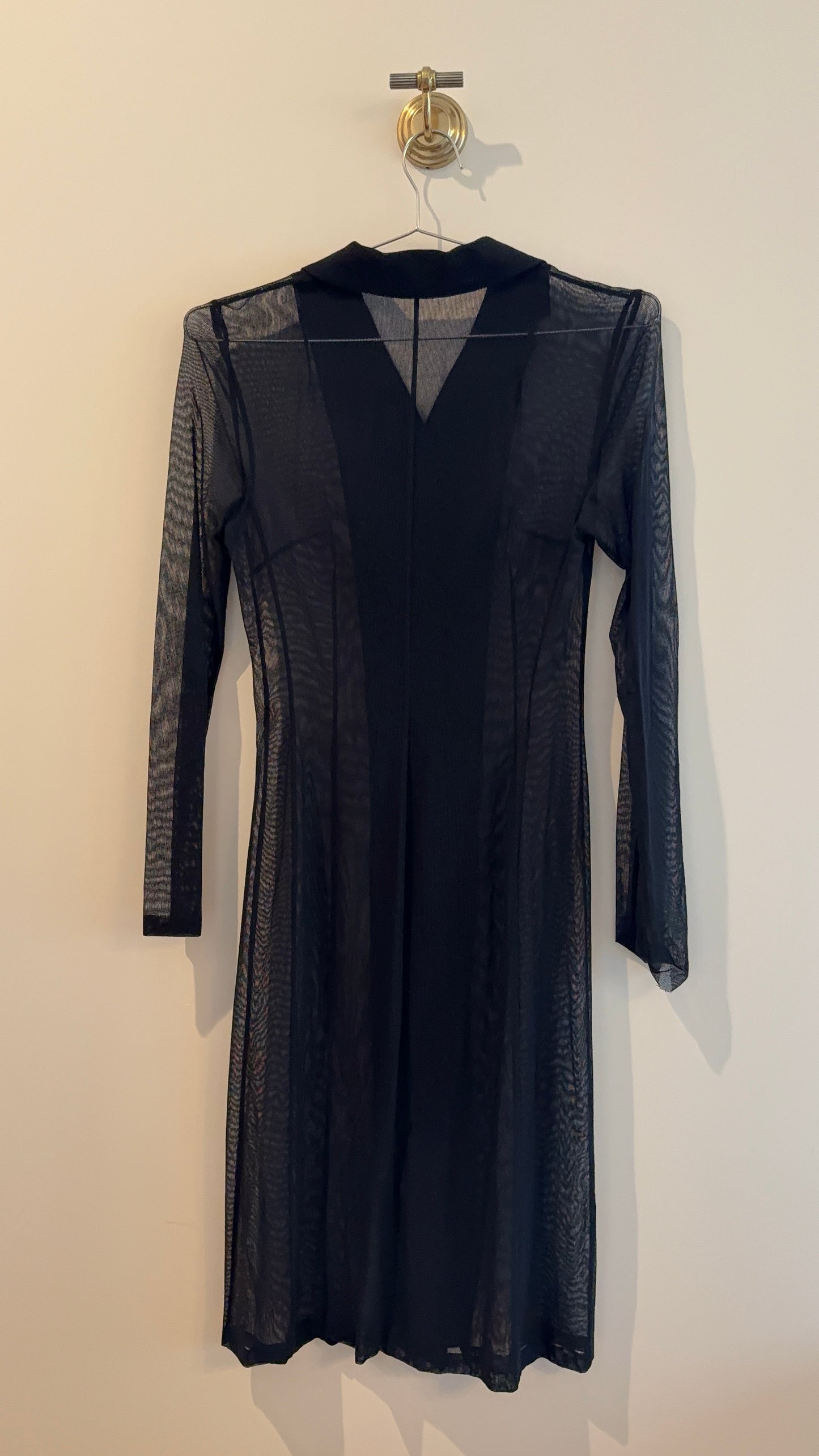 Dolce & Gabbana Sheer Button Up Coat Dress