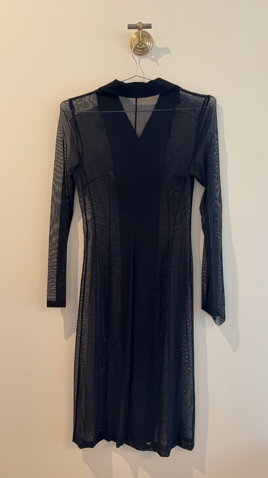 Dolce & Gabbana Sheer Button Up Coat Dress