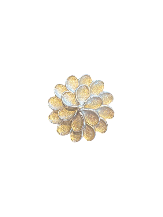 #048 Silver Flower Brooch