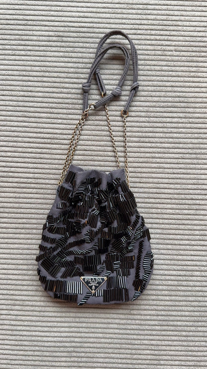 Prada Mini Embellished Bucket Bag