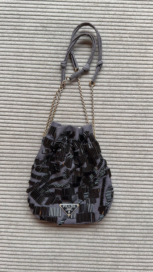 Prada Mini Embellished Bucket Bag