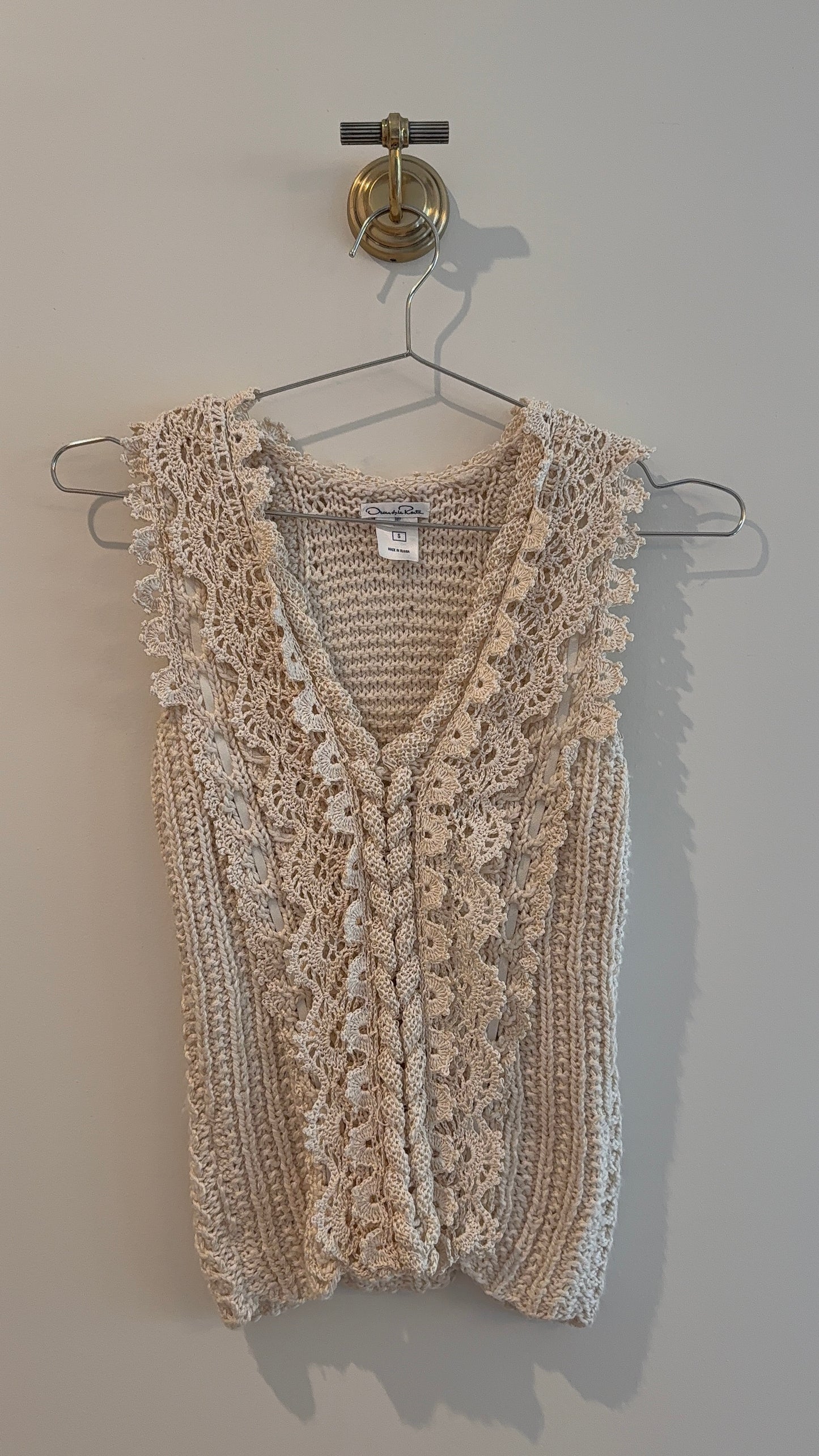 Oscar de la Renta Crochet Tank