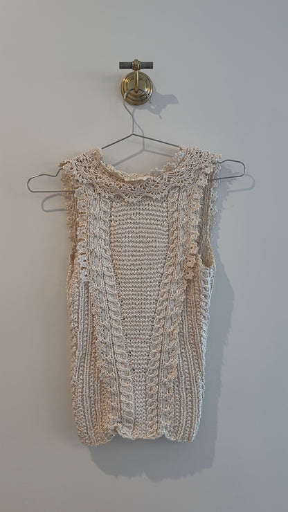 Oscar de la Renta Crochet Tank
