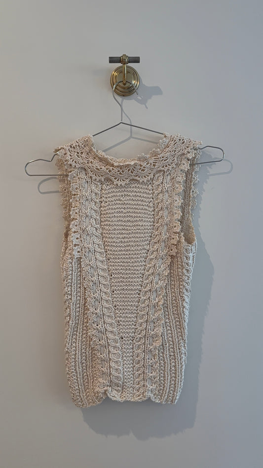 Oscar de la Renta Crochet Tank