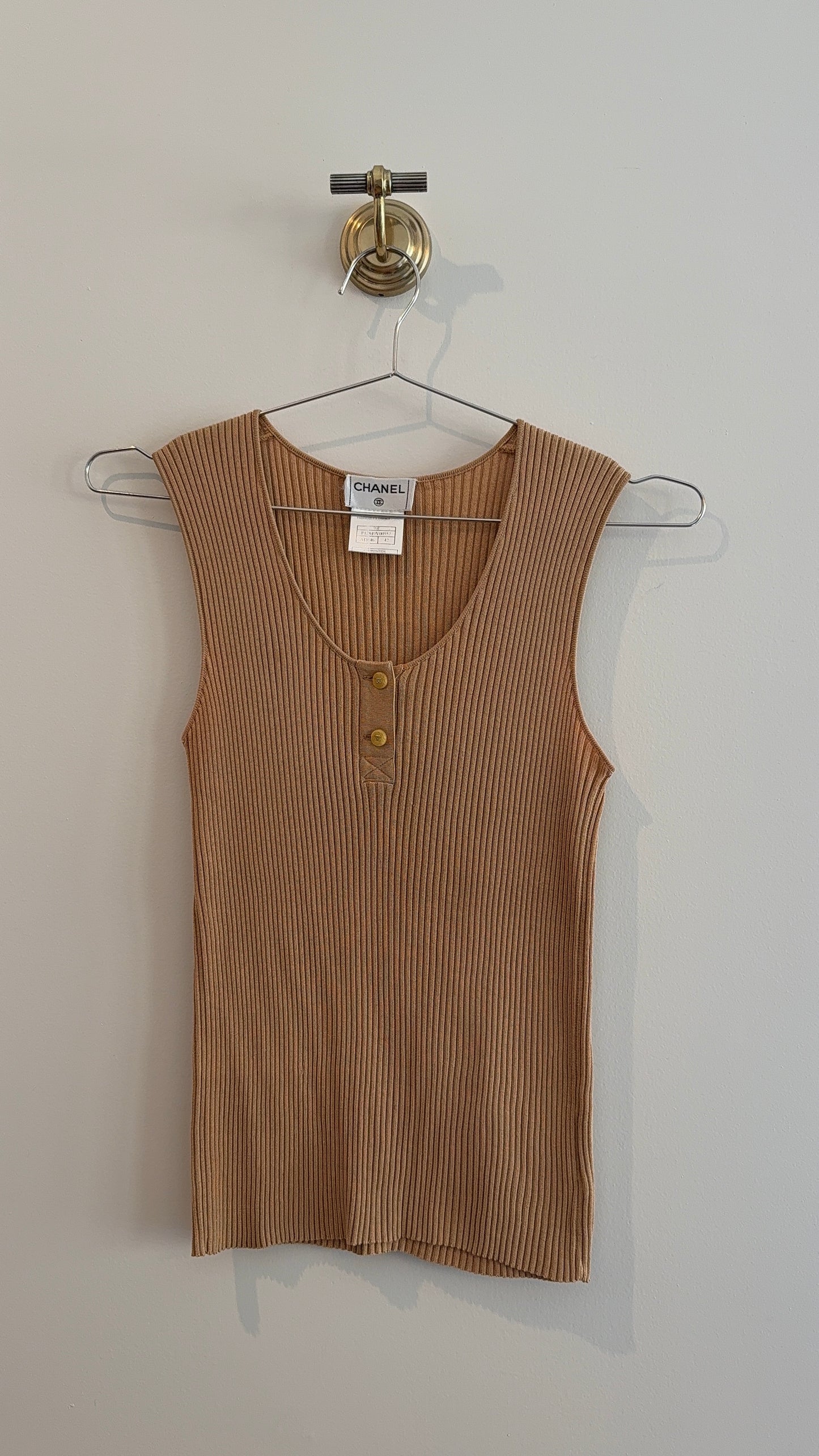 Chanel Logo Button Tank