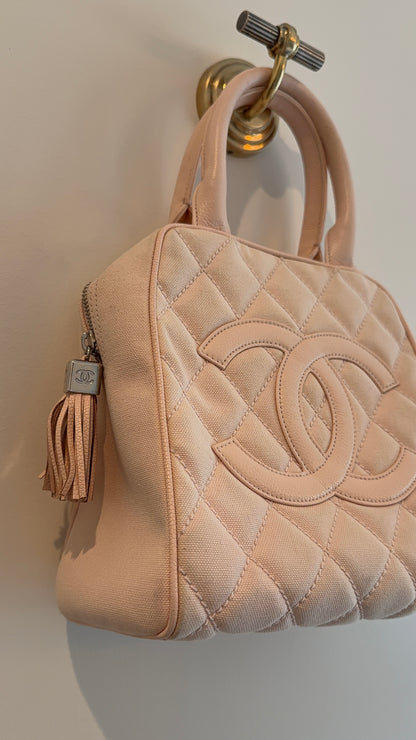 Chanel Blush Quilted Handle Bag