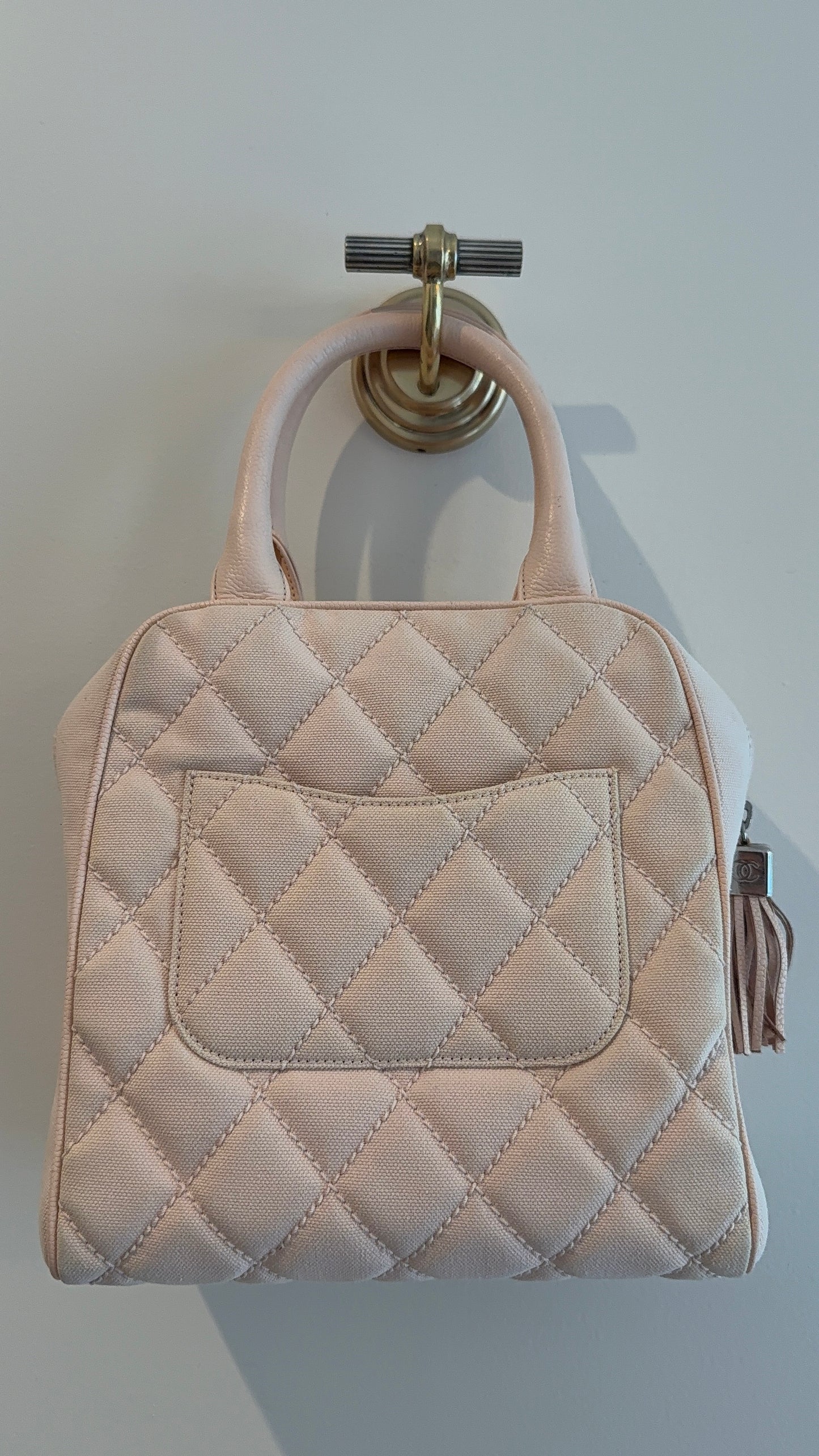 Chanel Blush Quilted Handle Bag