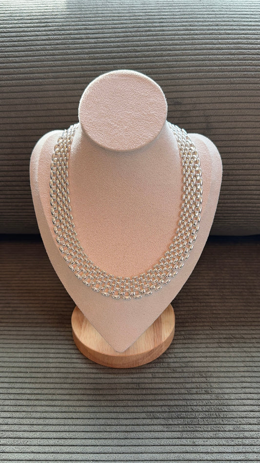 Napier Silver Tone Collar Necklace