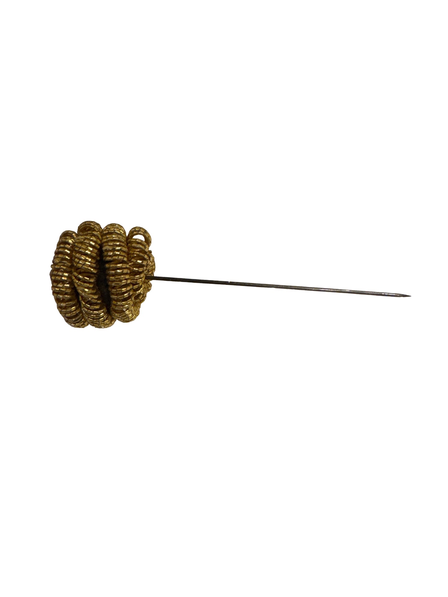 Gold Beaded Cluster Needle Brooch/ Hat Pin