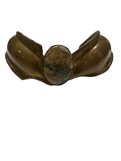 Brass Collar with Ocean Jasper Stone Necklace