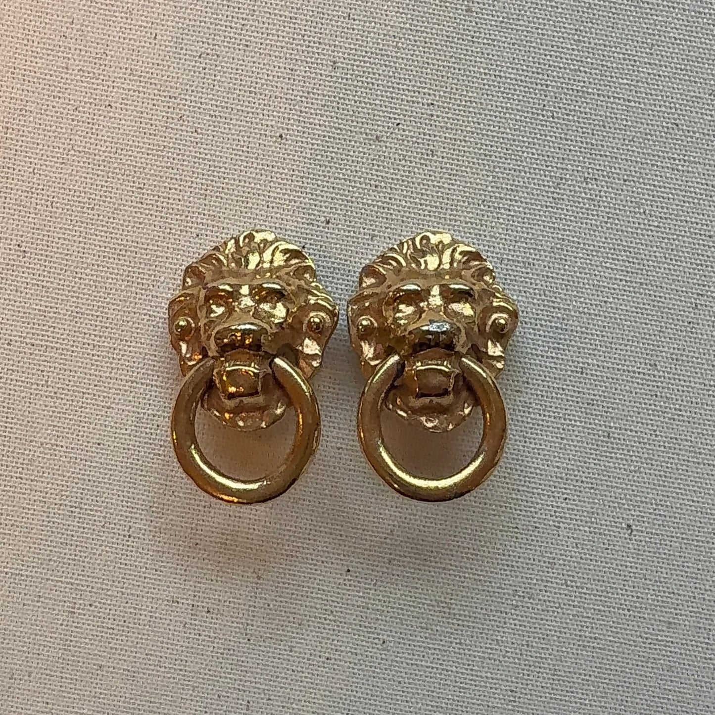 Vintage Kenneth Jay Lane Lion Knocker Earrings