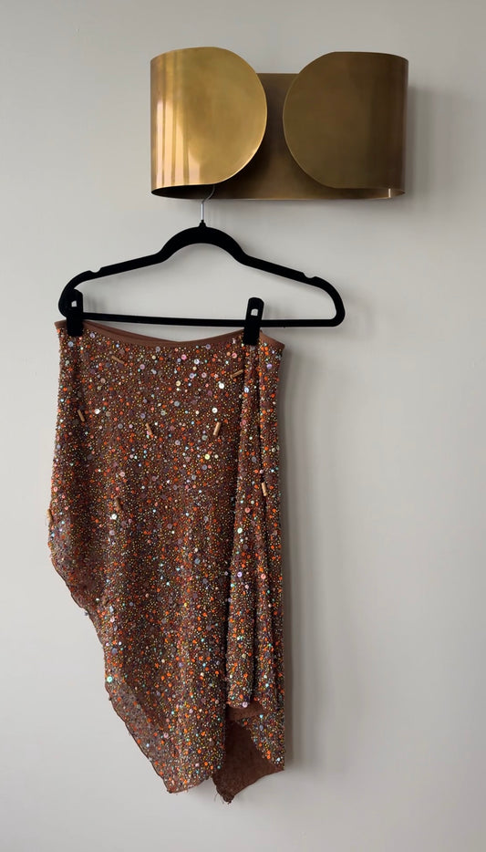 Beaded Asymmetric Skirt