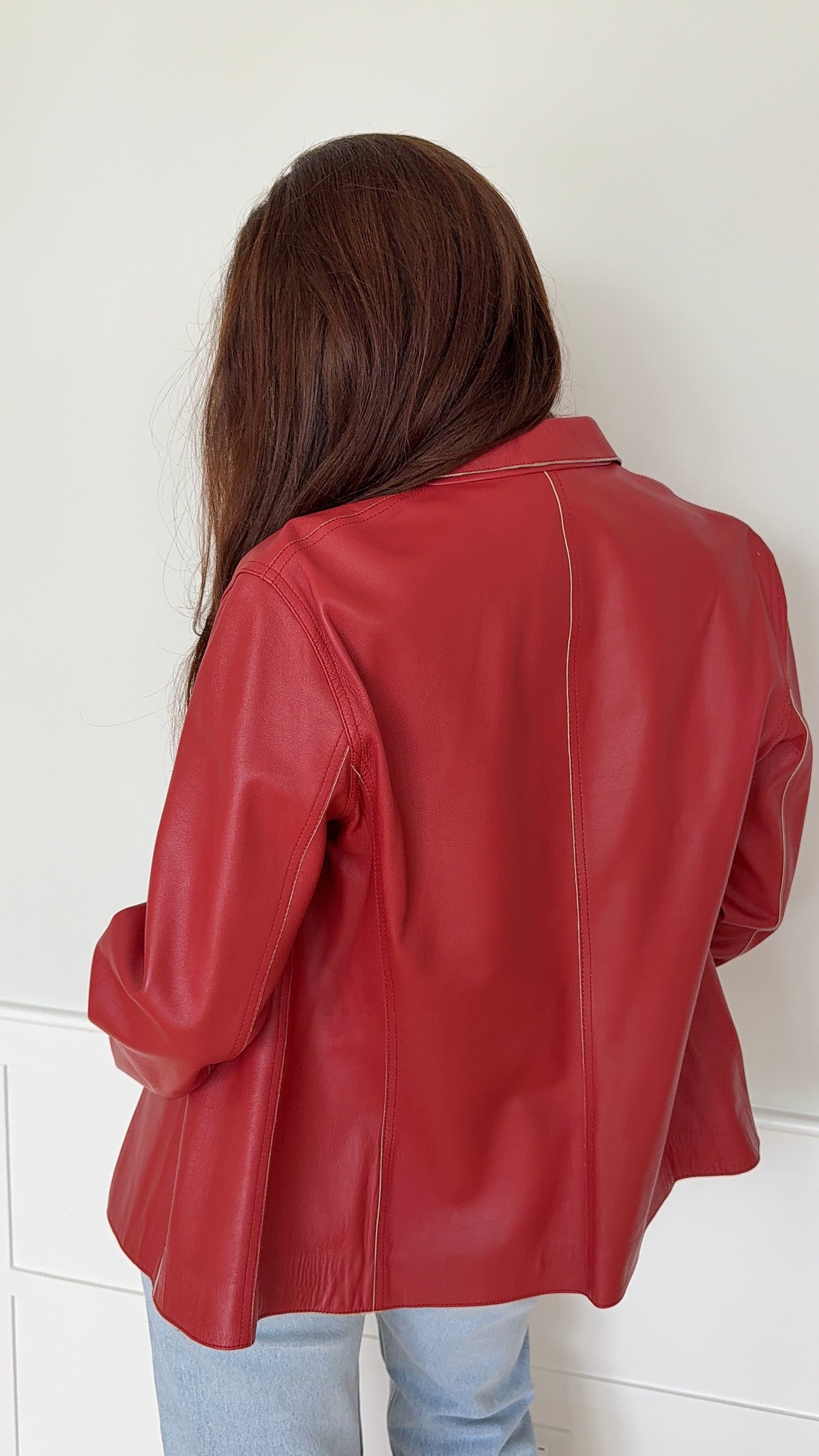 Loro Piana Leather Button Up