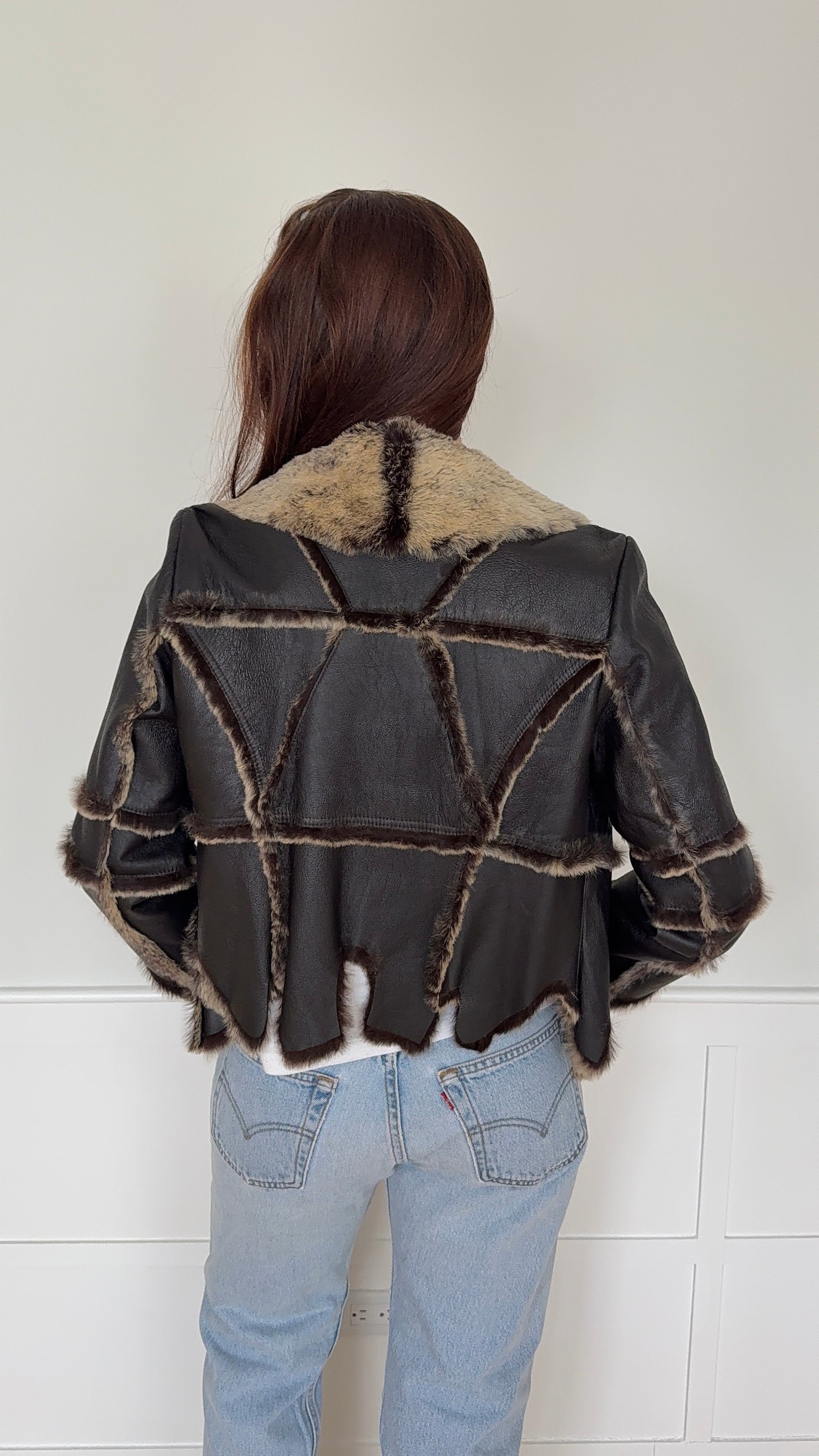 Leather and Rabbit Fur Jacket