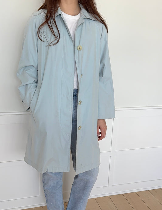 Burberry Baby Blue Trench Coat