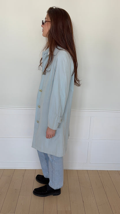 Burberry Baby Blue Trench Coat