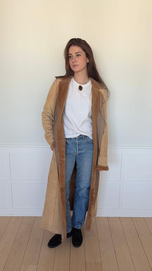 Emanuel Ungaro Long Shearling Belted Coat