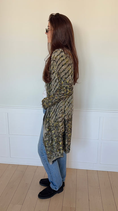 Bottega Veneta Green Patterned Silk Jacket