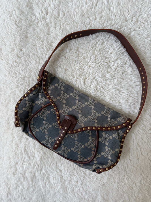 Celine Denim Macadam Bag