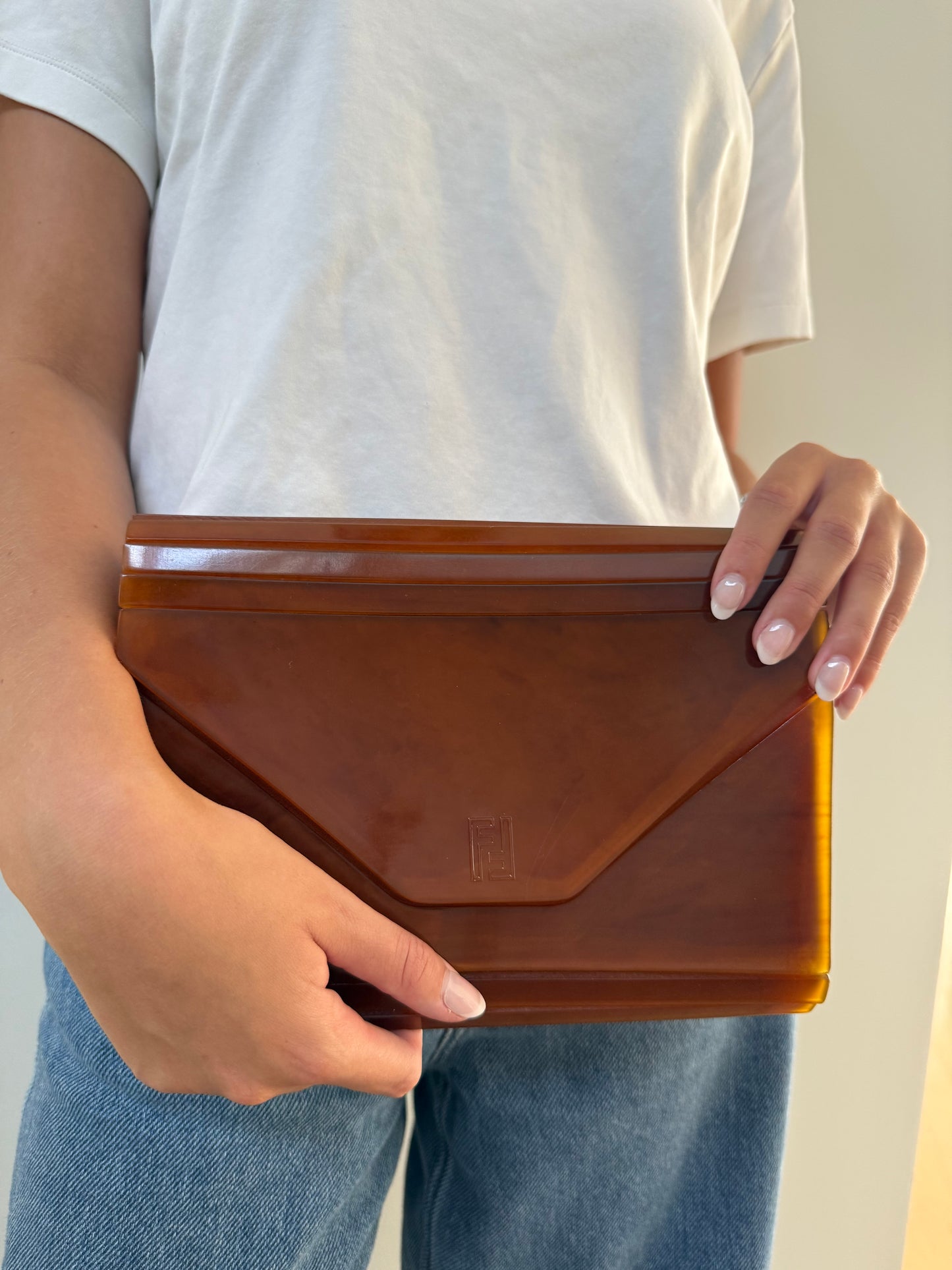 Fendi Brown Lucite Bag