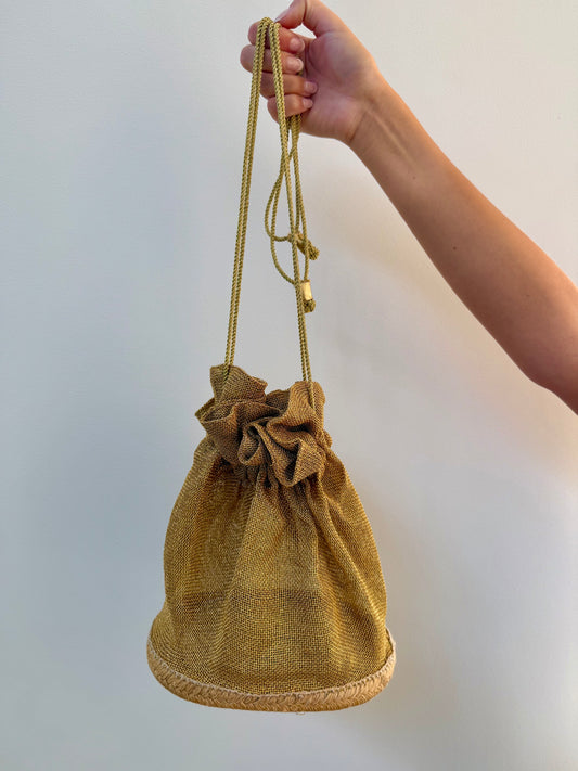 Donna Karan Gold Bucket Bag