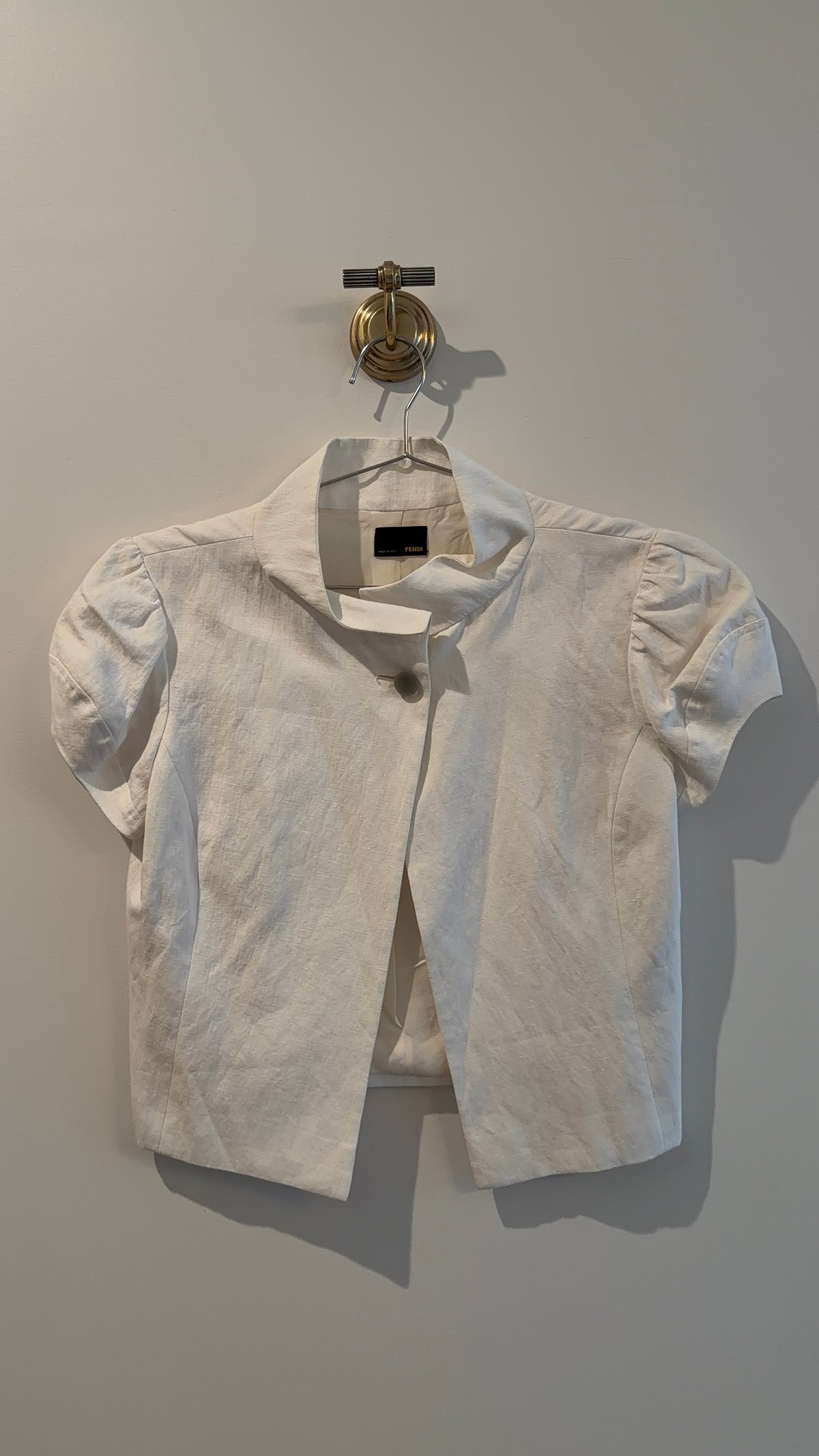 Fendi White Linen Blazer