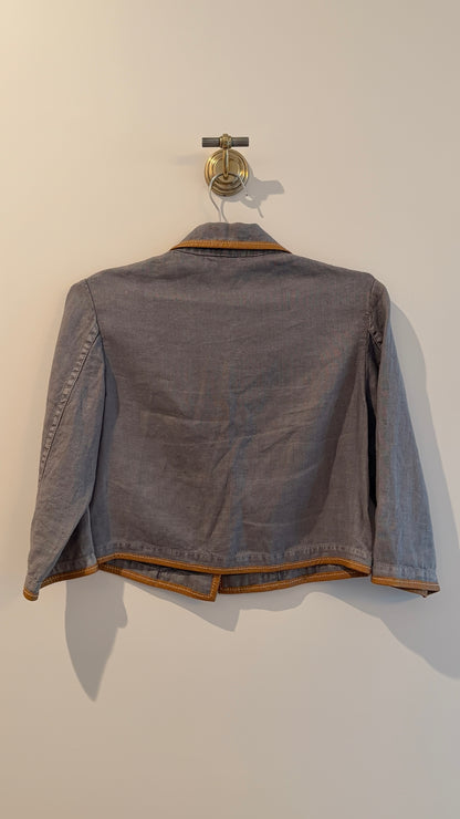 Miu Miu Linen Cropped Blazer