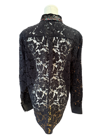 Valentino Lace Button Down