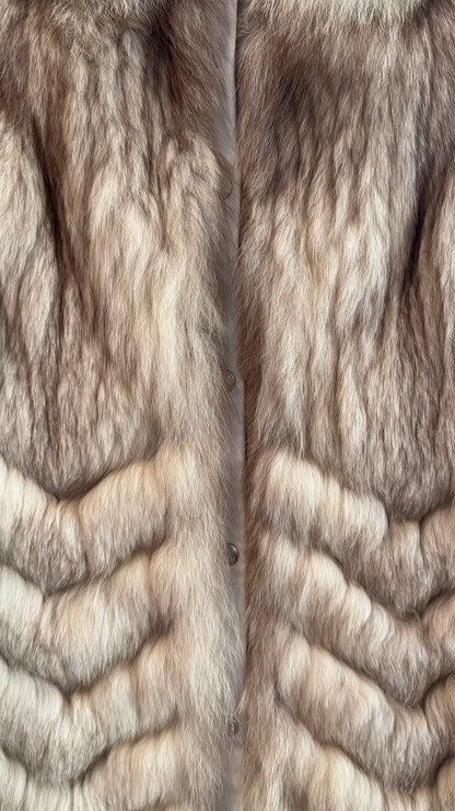 Dior Chevron Fox Fur Coat