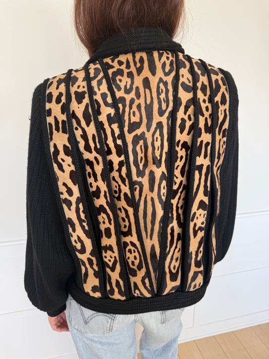 Ponyhair and Wool Bomber Jacket