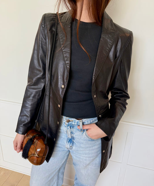 Claude Montana Lamb Leather Blazer